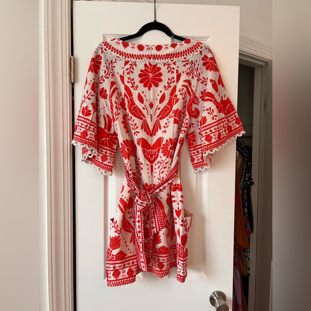 FARM Rio Jungle Flow Belted Mini Dress